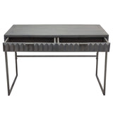 Spectrum Smoke Grey 2-Drawer Desk - Ornate Home