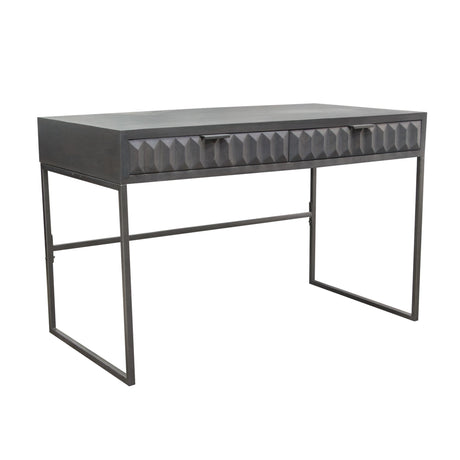 Spectrum Smoke Grey 2-Drawer Desk - Ornate Home