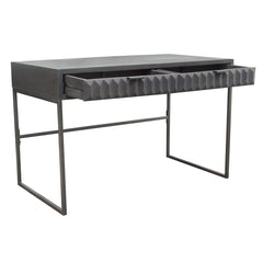Spectrum Smoke Grey 2-Drawer Desk - Ornate Home