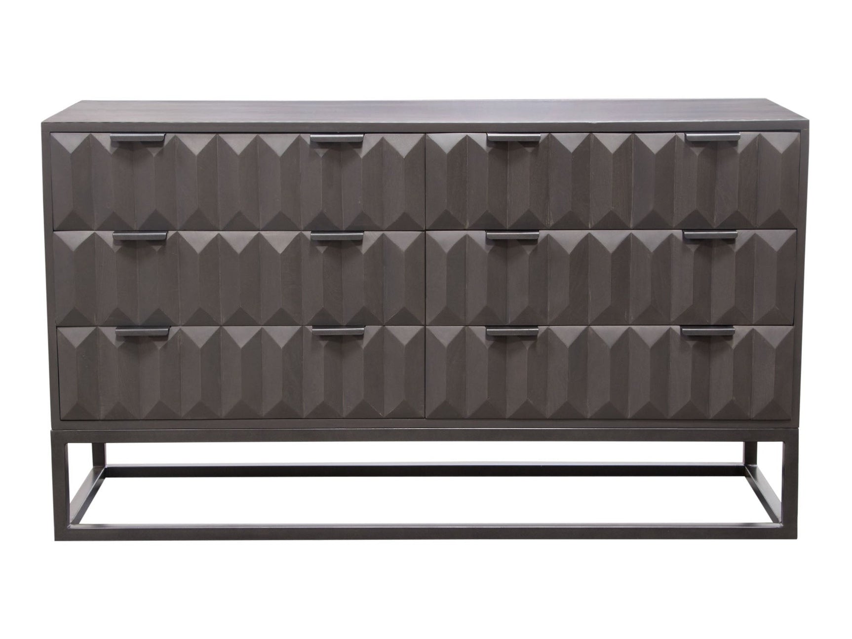 Spectrum Smoke Grey 6-Drawer Dresser - Ornate Home