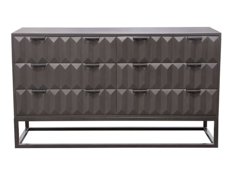 Spectrum Smoke Grey 6-Drawer Dresser - Ornate Home