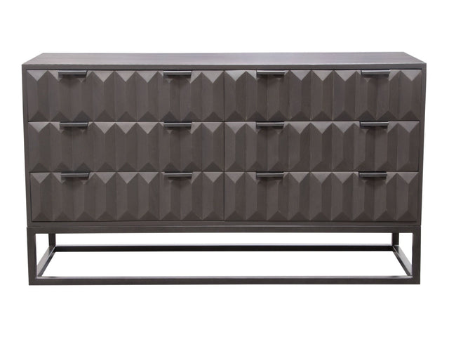 Spectrum Smoke Grey 6-Drawer Dresser - Ornate Home