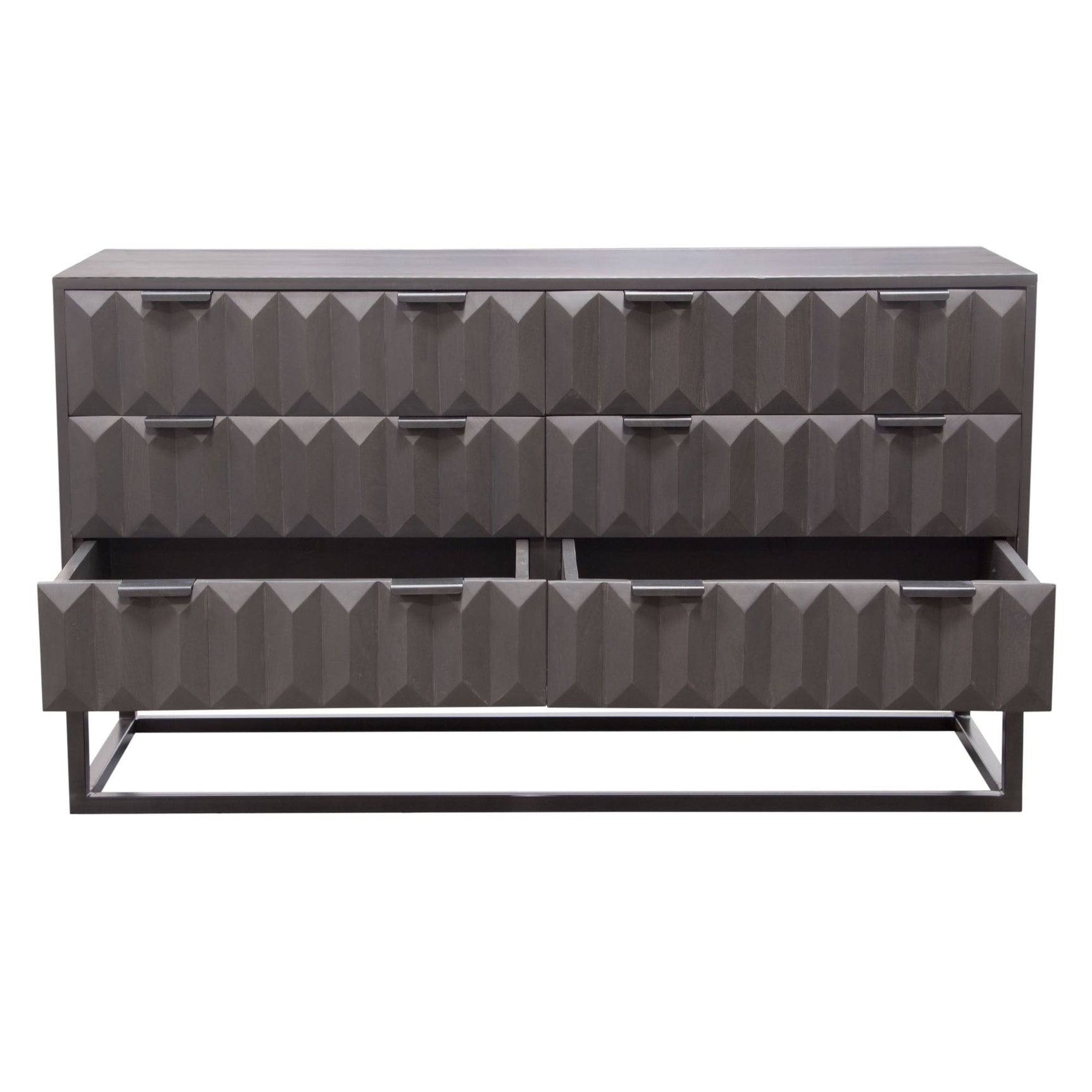 Spectrum Smoke Grey 6-Drawer Dresser - Ornate Home