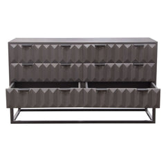 Spectrum Smoke Grey 6-Drawer Dresser - Ornate Home