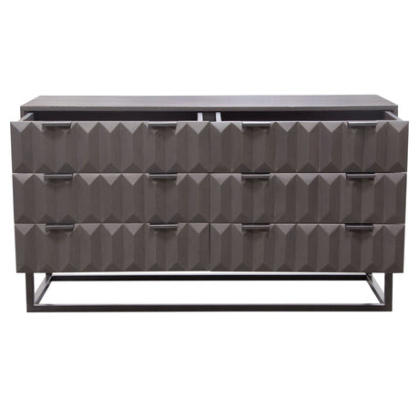 Spectrum Smoke Grey 6-Drawer Dresser - Ornate Home