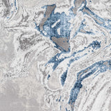 Speldhurst Blue Marble Rug - Ornate Home