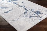 Speldhurst Blue Marble Rug - Ornate Home