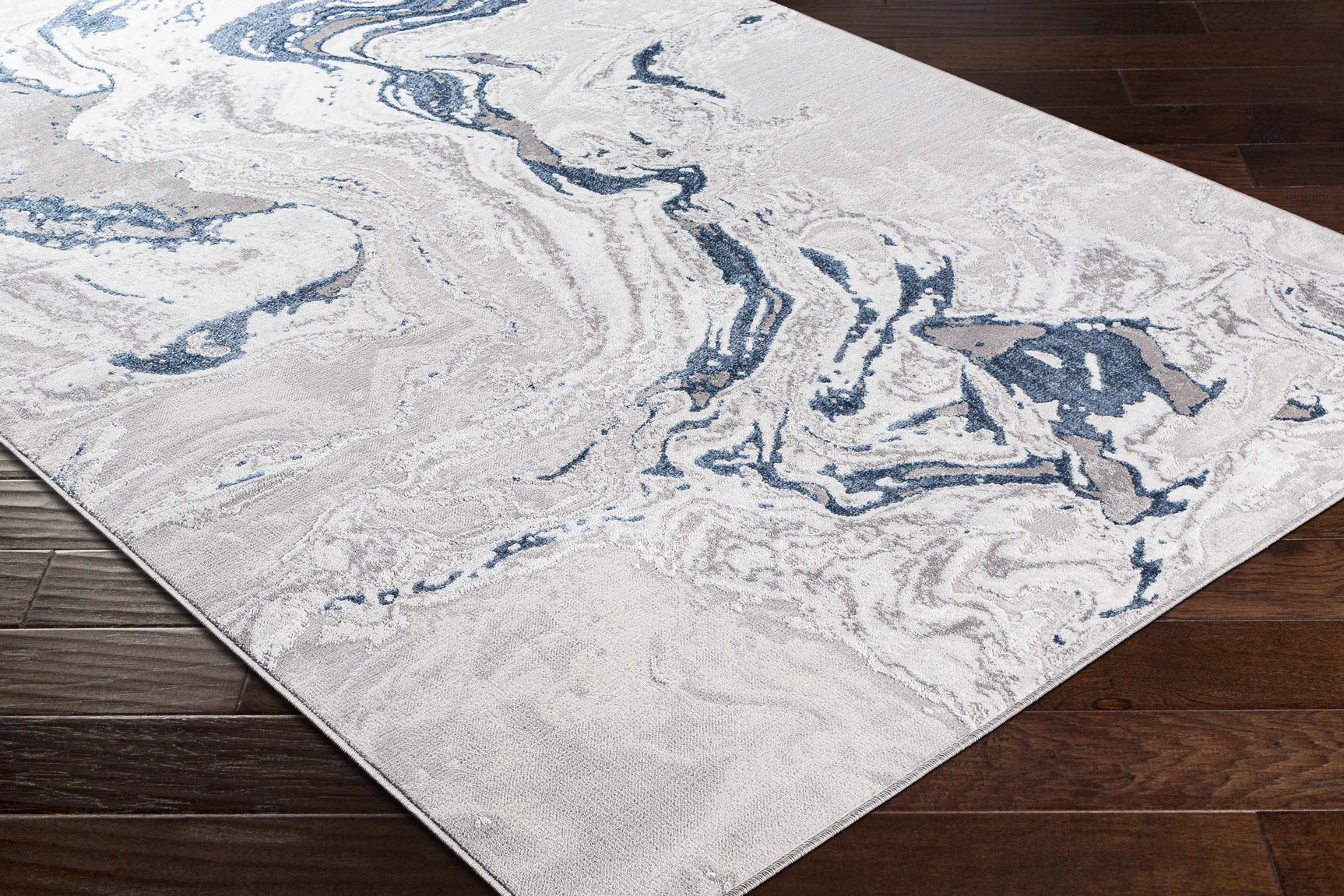 Speldhurst Blue Marble Rug - Ornate Home