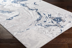 Speldhurst Blue Marble Rug - Ornate Home
