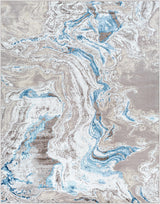 Speldhurst Blue Marble Rug - Ornate Home