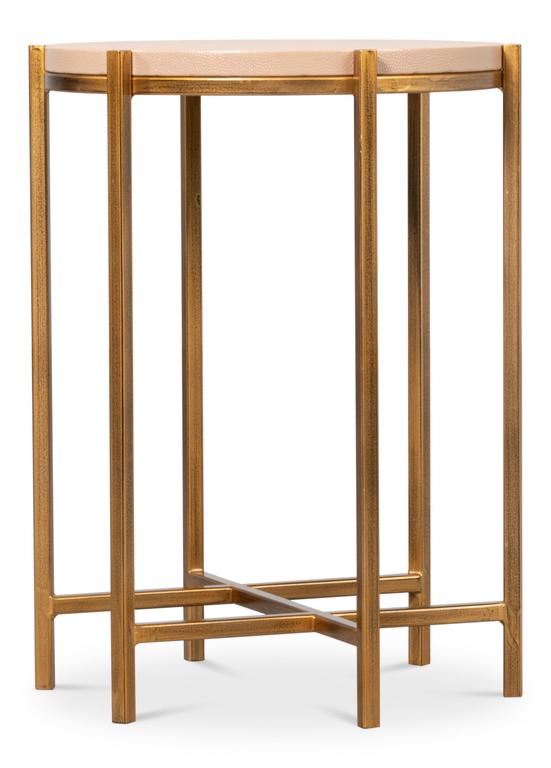 Spence Tan Side Table - Ornate Home