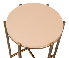 Spence Tan Side Table - Ornate Home