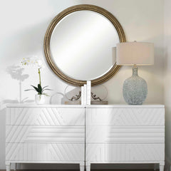 Spera Gold Round Mirror - Ornate Home