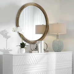 Spera Gold Round Mirror - Ornate Home