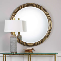 Spera Gold Round Mirror - Ornate Home
