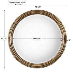 Spera Gold Round Mirror - Ornate Home
