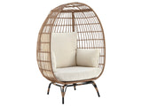 Spezia Patio Freestanding Egg Chair with Cream Cushions - Ornate Home