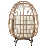 Spezia Patio Freestanding Egg Chair with Cream Cushions - Ornate Home
