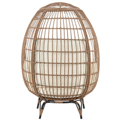Spezia Patio Freestanding Egg Chair with Cream Cushions - Ornate Home