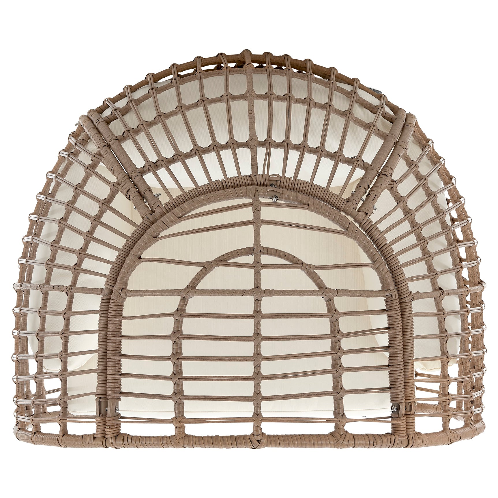 Spezia Patio Freestanding Egg Chair with Cream Cushions - Ornate Home