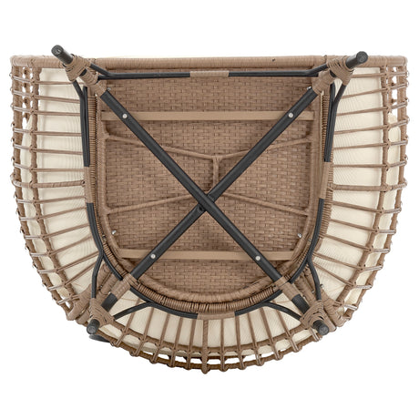 Spezia Patio Freestanding Egg Chair with Cream Cushions - Ornate Home