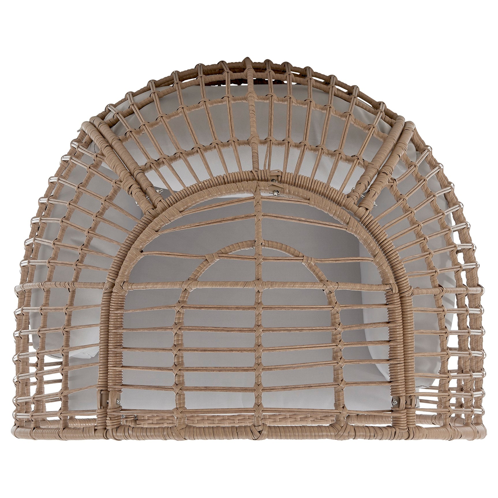 Spezia Patio Freestanding Egg Chair with Grey Cushions - Ornate Home