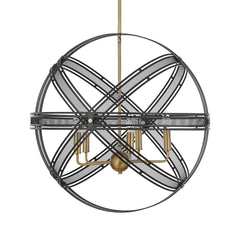 Spherical Brass/Bronze 5 Light Pendant - Ornate Home