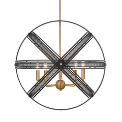 Spherical Brass/Bronze 5 Light Pendant - Ornate Home