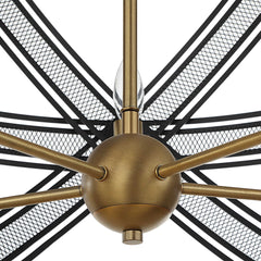 Spherical Brass/Bronze 5 Light Pendant - Ornate Home