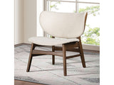 Spiez Walnut/Beige Accent Chair - Ornate Home