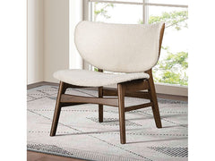 Spiez Walnut/Beige Accent Chair - Ornate Home