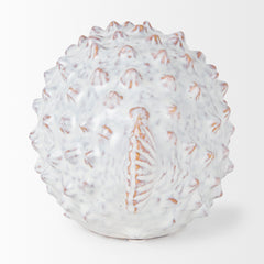 Spike Off-White Large Ceramic Puffer Fish - Ornate Home