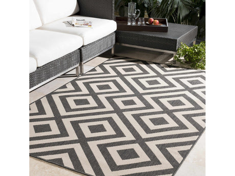 Spilsby Black Trellis Outdoor Rug - Ornate Home