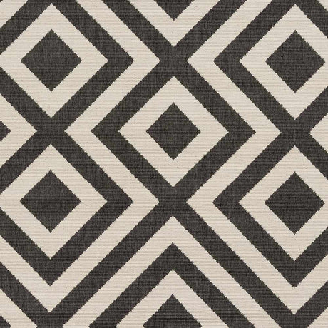 Spilsby Black Trellis Outdoor Rug - Ornate Home