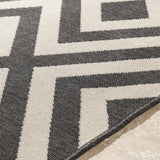 Spilsby Black Trellis Outdoor Rug - Ornate Home