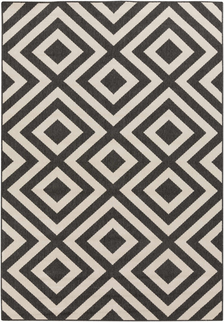 Spilsby Black Trellis Outdoor Rug - Ornate Home