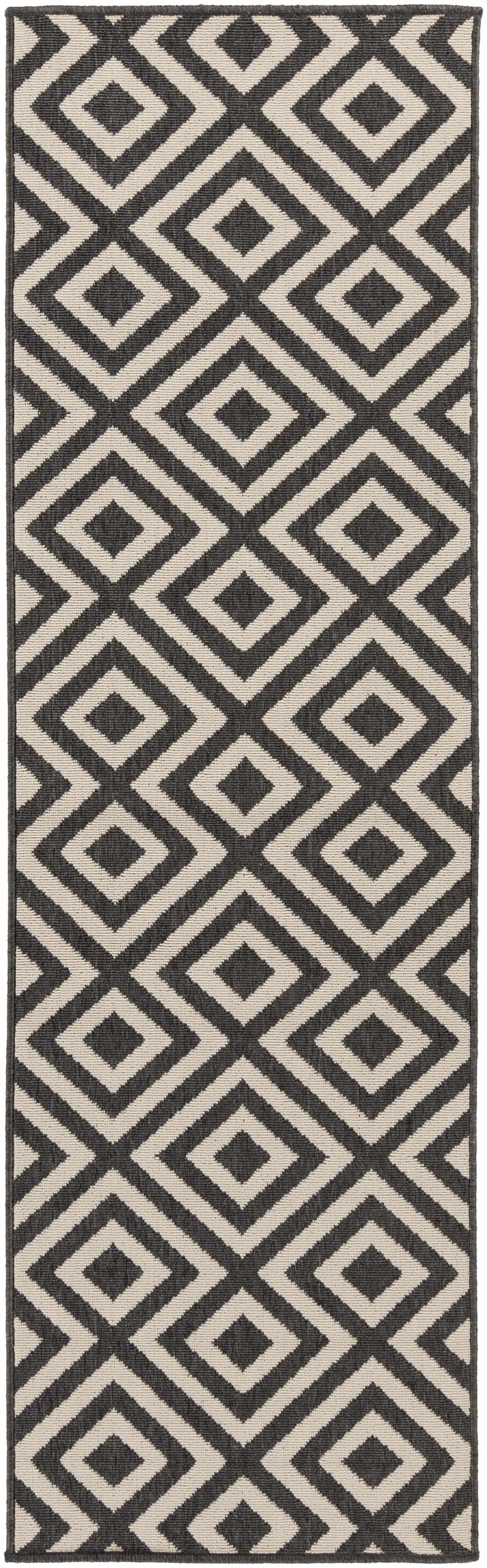 Spilsby Black Trellis Outdoor Rug - Ornate Home