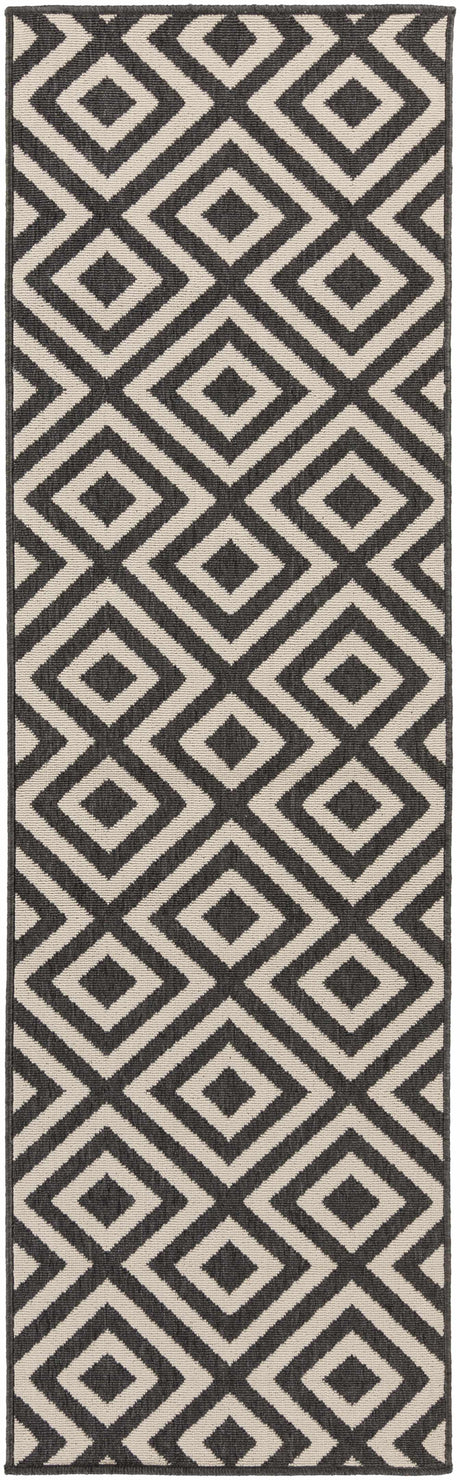 Spilsby Black Trellis Outdoor Rug - Ornate Home