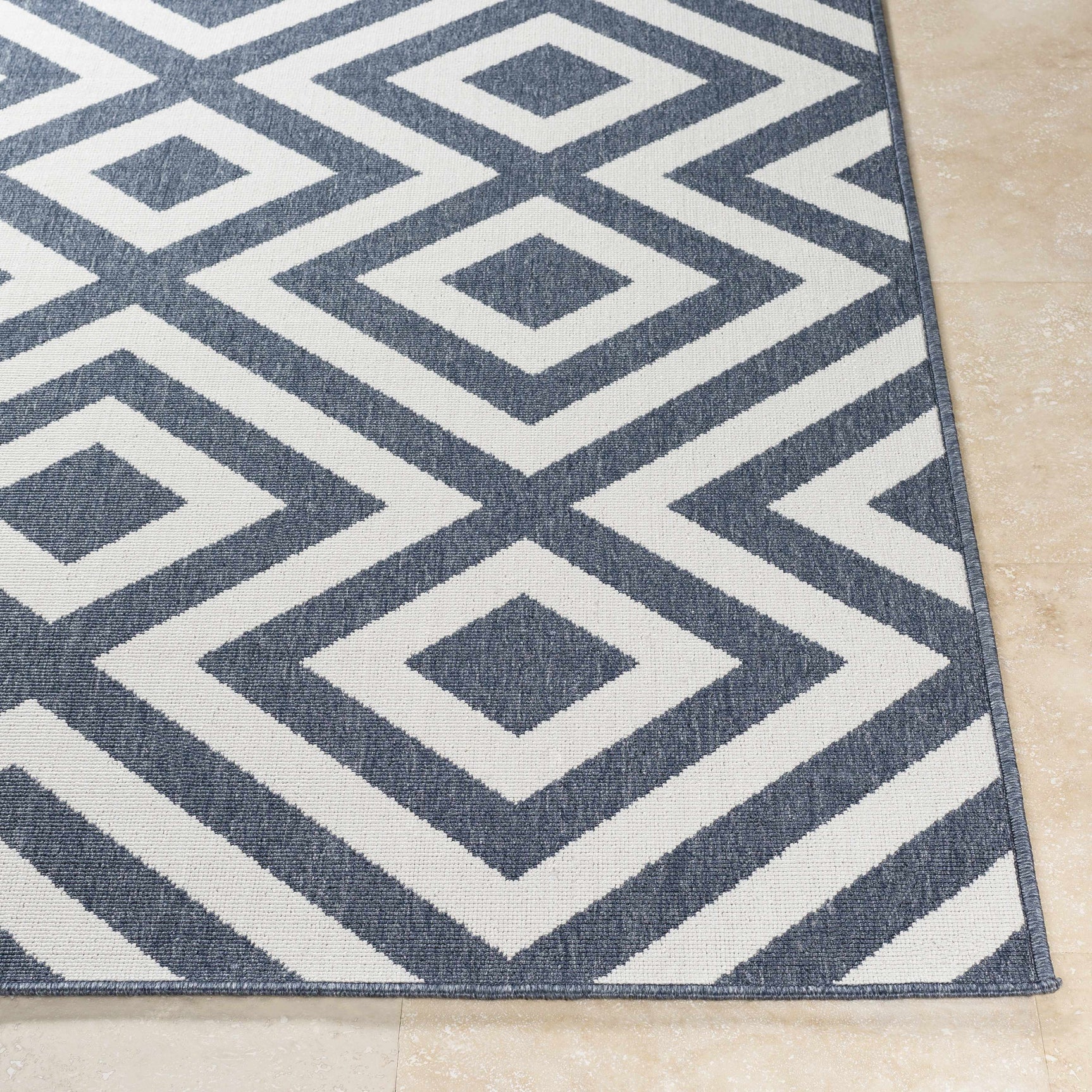 Spilsby Navy Blue Outdoor Rug - Clearance - Ornate Home