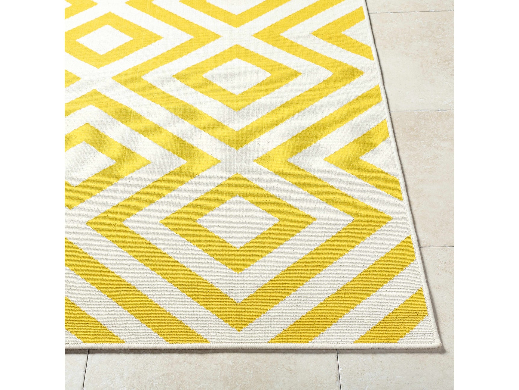 Spilsby Yellow Trellis Outdoor Rug - Ornate Home