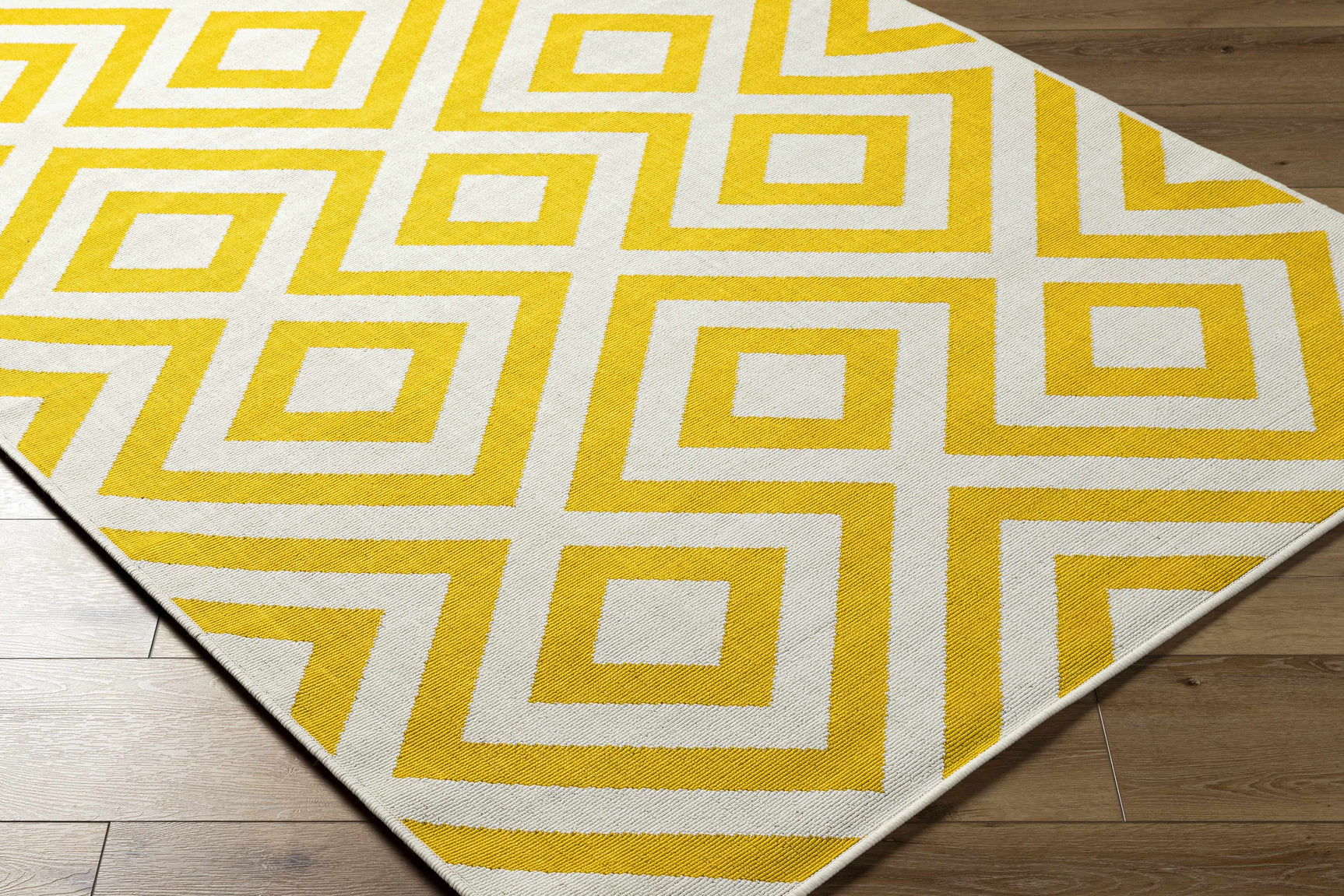 Spilsby Yellow Trellis Outdoor Rug - Ornate Home