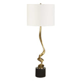 Spiraling Brass Cordless Buffet Lamp - Ornate Home