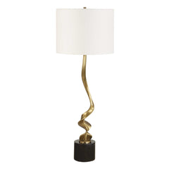 Spiraling Brass Cordless Buffet Lamp - Ornate Home