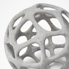Spiro Off-White 5.9"H Hollow Decorative Orb - Ornate Home
