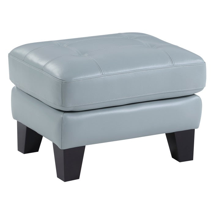 Spivey Aqua Ottoman - Ornate Home