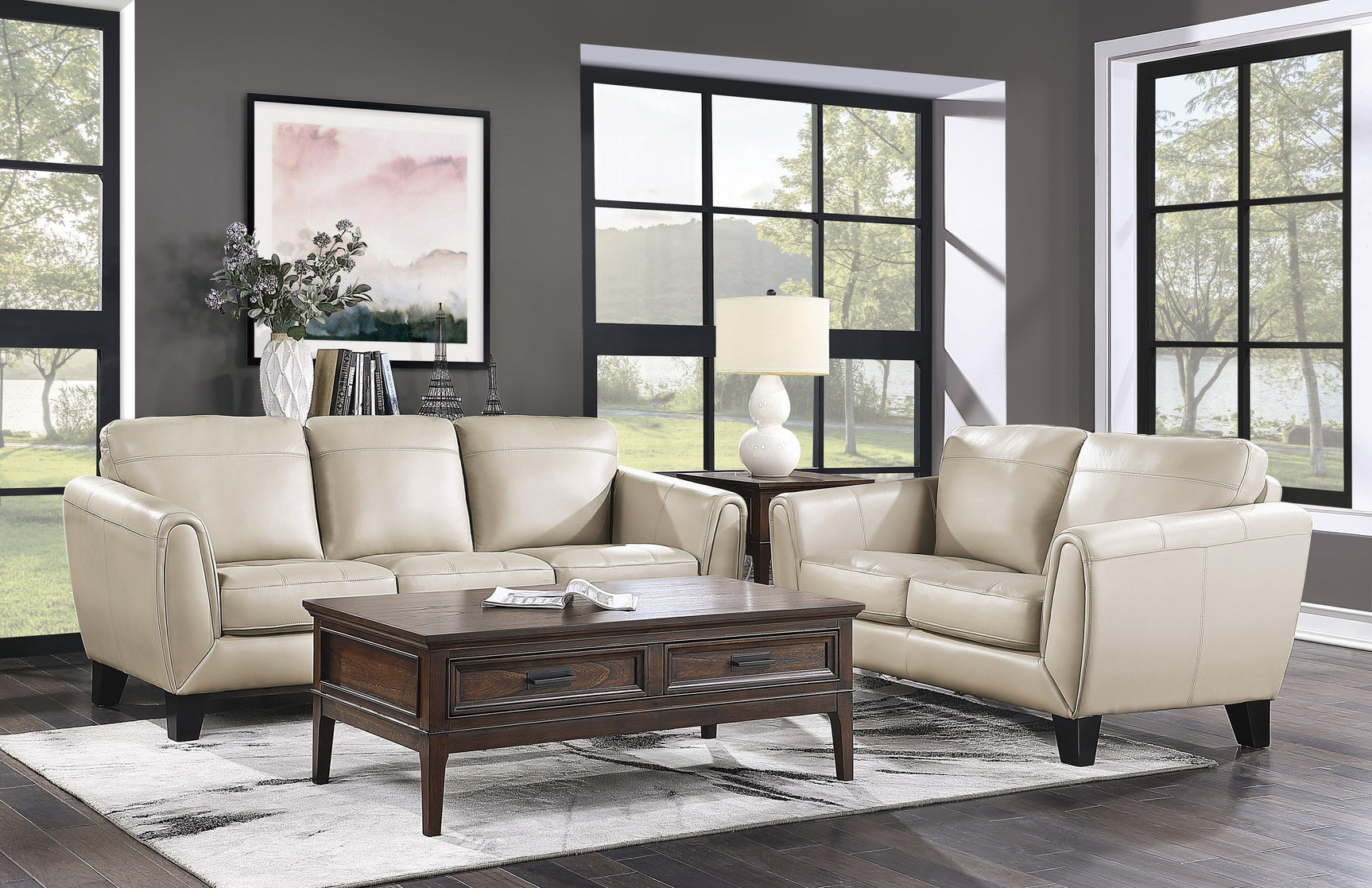 Spivey Beige Loveseat - Ornate Home