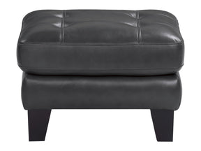 Spivey Dark Gray Ottoman - Ornate Home