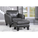 Spivey Dark Gray Ottoman - Ornate Home