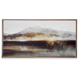 Splash Of Land Black/Bronze/Brown Framed Canvas - Ornate Home