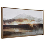 Splash Of Land Black/Bronze/Brown Framed Canvas - Ornate Home